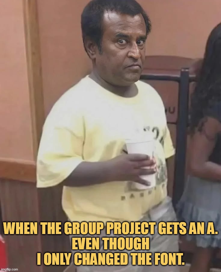 i just changed the font meme