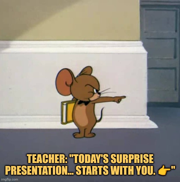 teacher pointing mee meme
