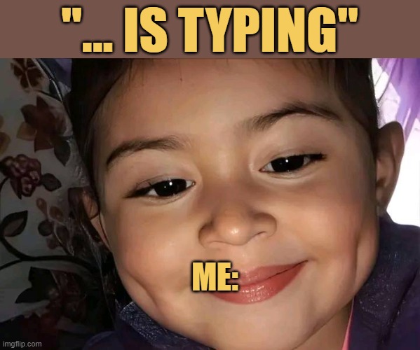 she is typing