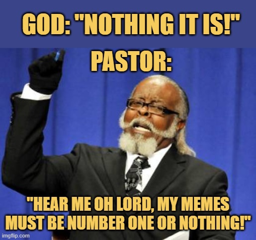 When pastor thinks he knows better than the  creator of the universe