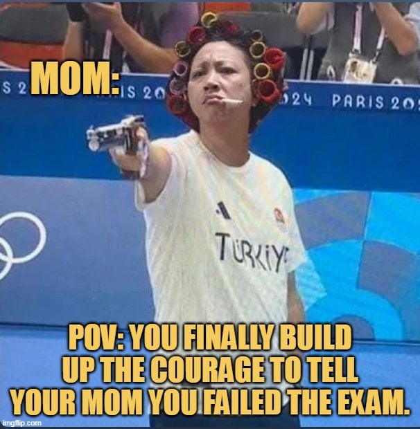 Mom is ready to shoot