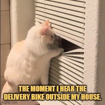 Gosh my Delivery man arrived