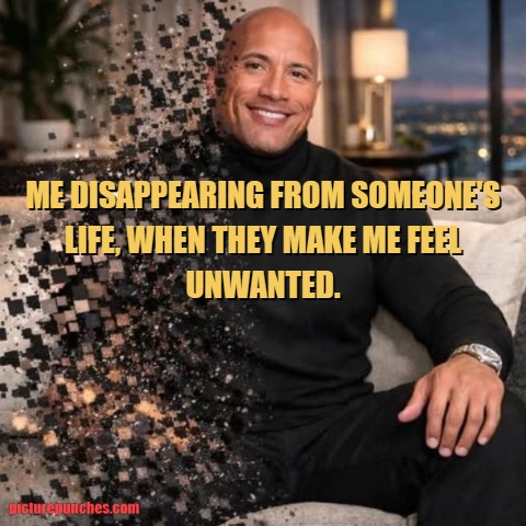 disappearing from people meme