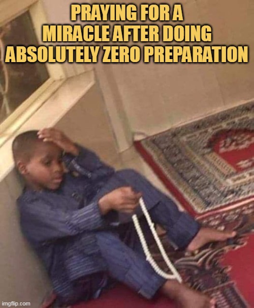 Praying so hard
