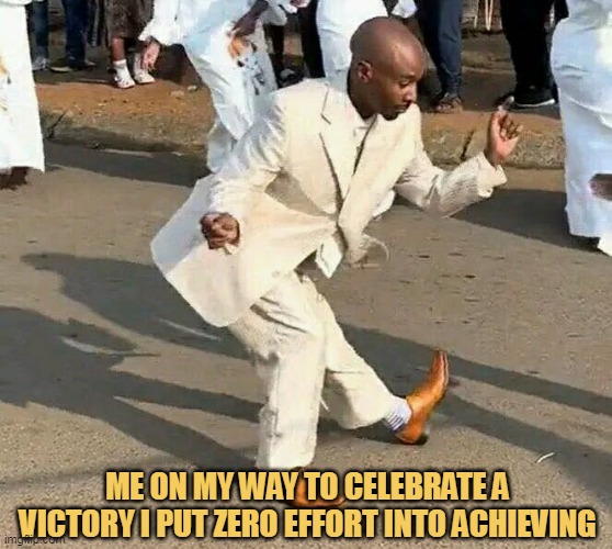 I am enjoying the victory