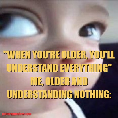 got older and understanding nothing meme