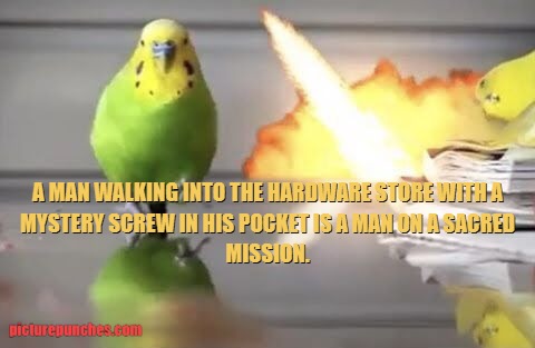 A man with a mystery screw