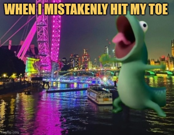 I be screaming like this lizard  meme