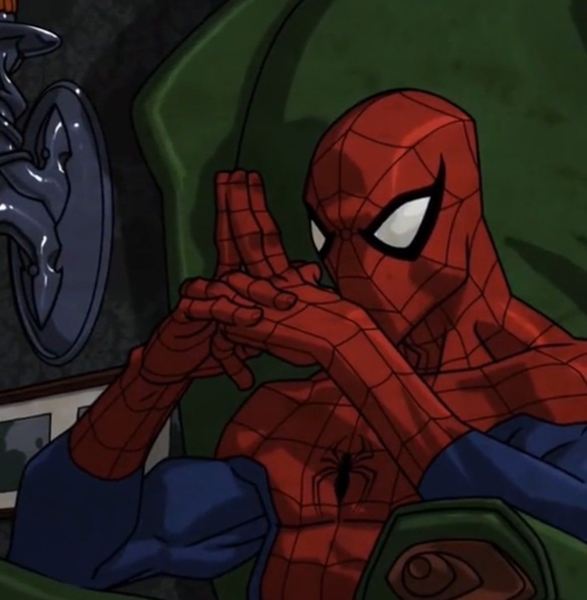 SPiderman thinking deeply