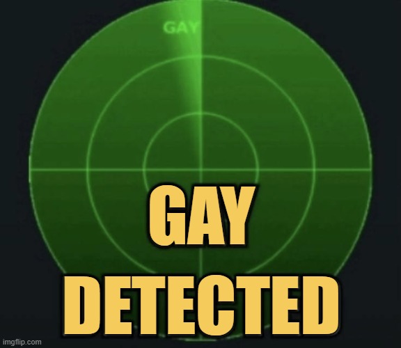 gay detected meme template