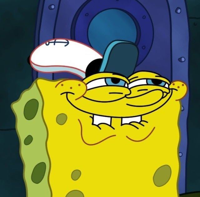spongebob suspicious look