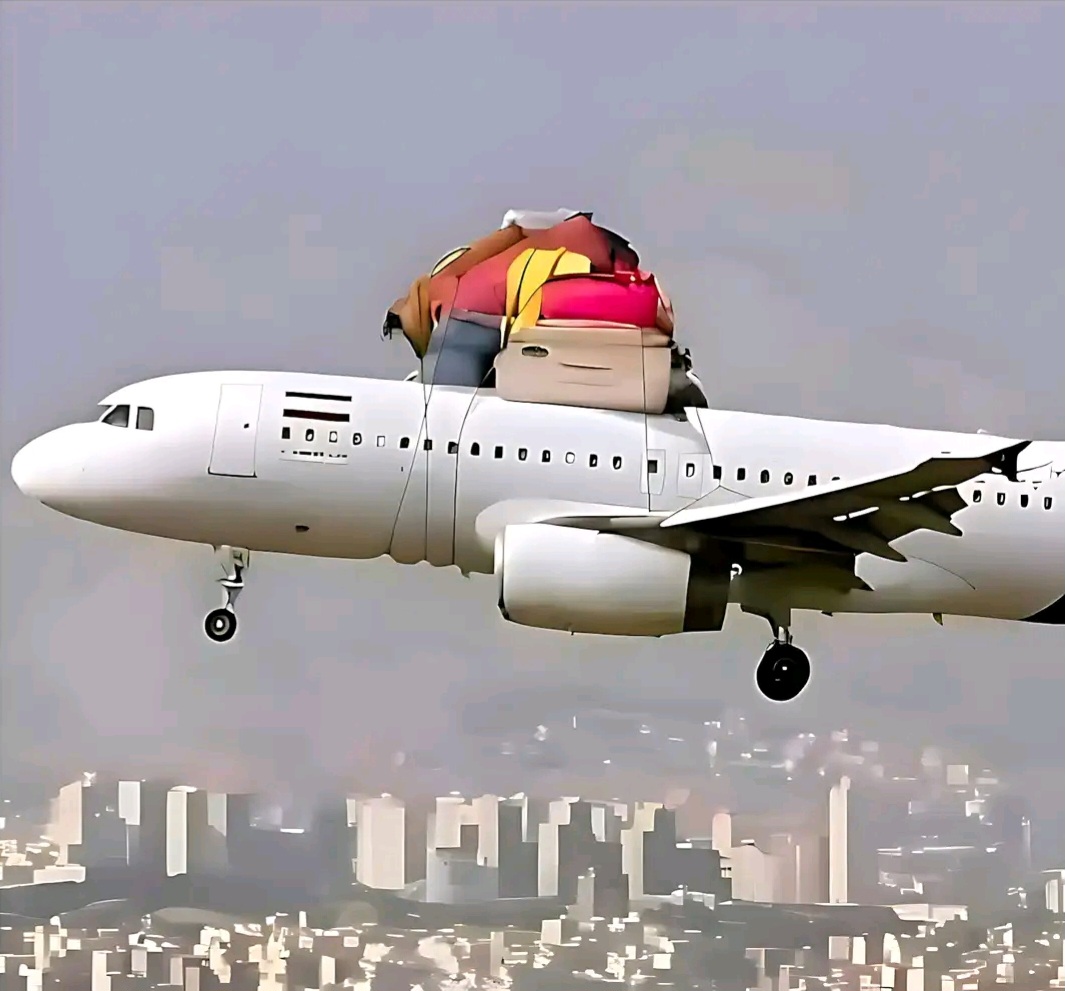 Luggage on the flight roof 