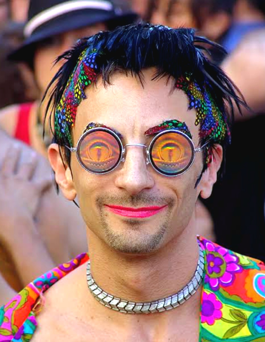 A man in weird getup 