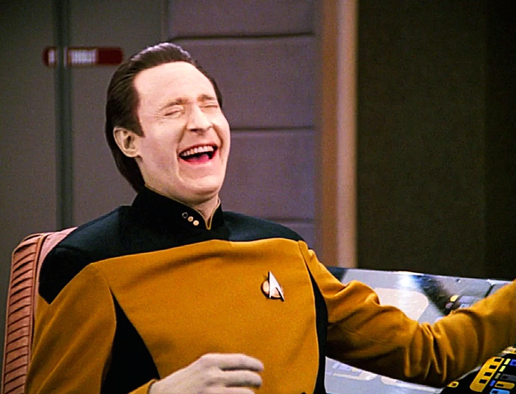 Man laughing badly 