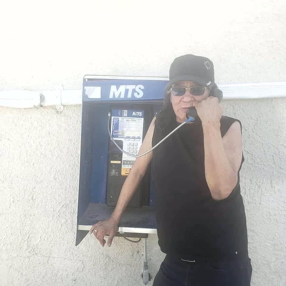 Old Man On Telephone 