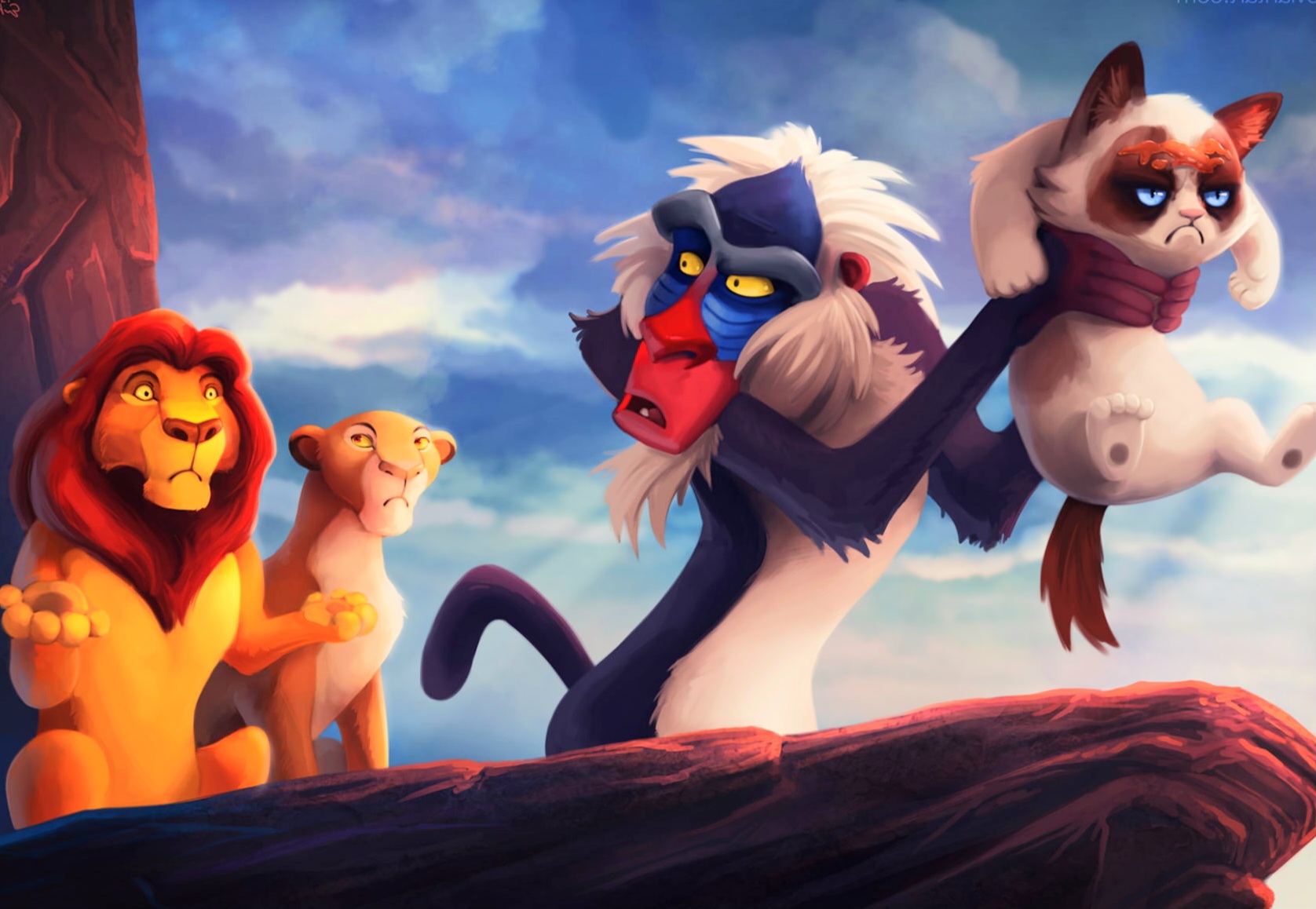 Monkey blackmailing but lion does not care