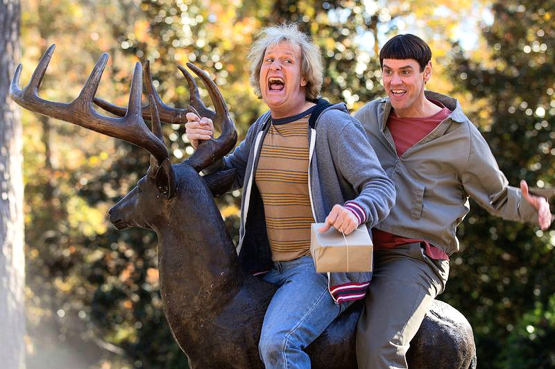 Two man riding dummy Deer