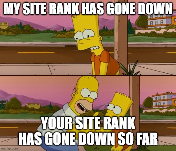 I don't want to drop in rankings anymore ...